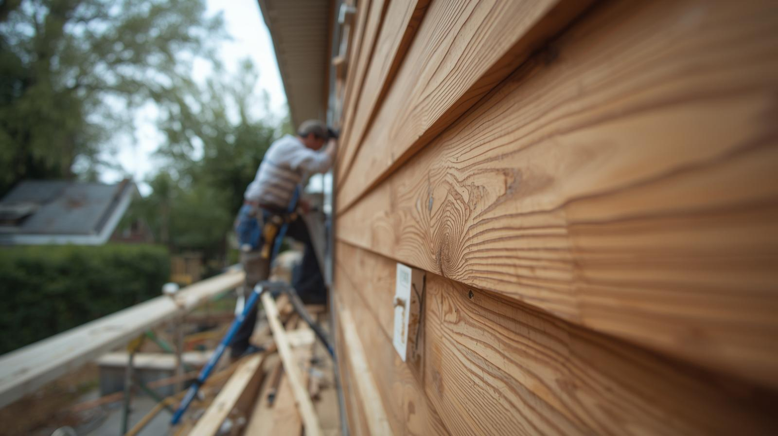 full house wood siding installation